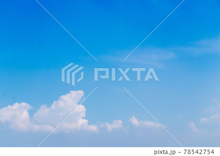 Clear blue color sky with white cloud background 78542754