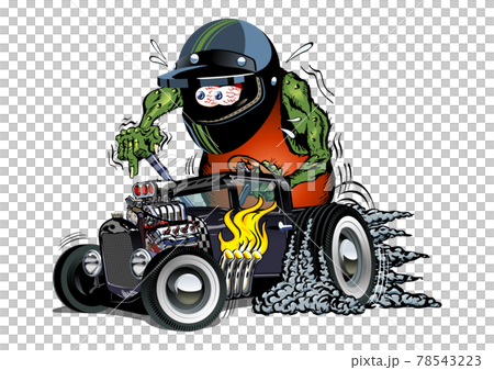 Cartoon retro rat rod Cartoon retro rat rod 78543223