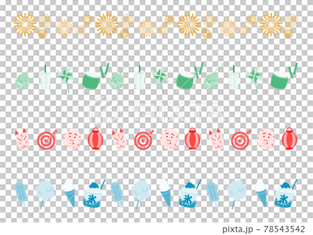 夏季節日矢量插圖集 夏季節日矢量插圖集 78543542