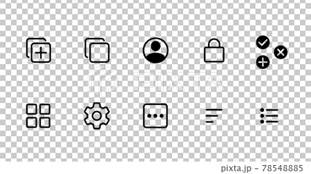 ウェブやアプリのアイコンセット 78548885