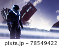 3d render illustration of astronaut in suit on planet. 78549422