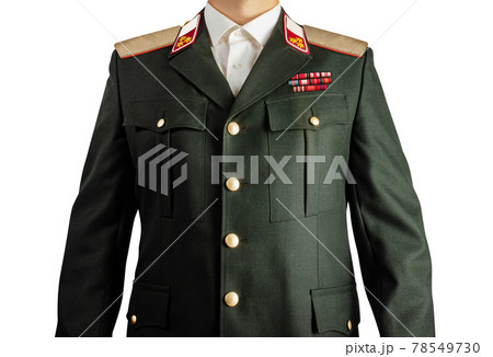 Military officer in uniform suit isolated. 78549730