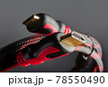Red colored hdmi cables close-up. 78550490