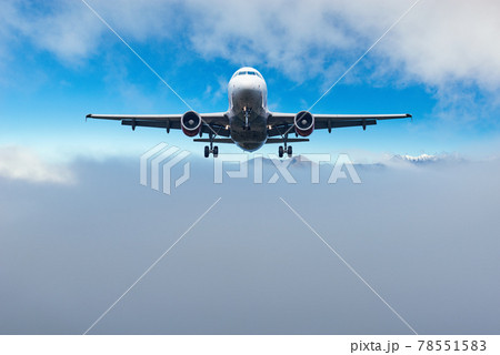 Passenger plane is ready for landing in the sky. Passenger plane is ready for landing in the sky. 78551583