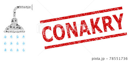 Shower Recursion Composition of Shower Items and Textured Conakry Seal 78551736