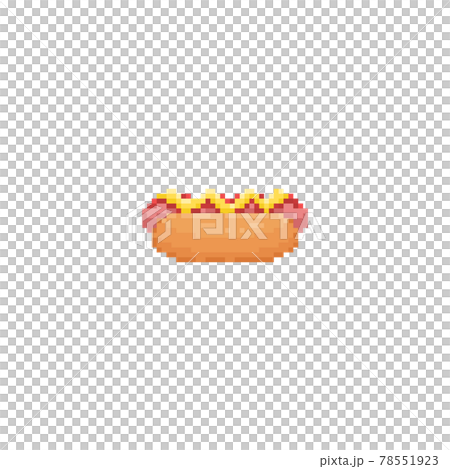 Pixel art hot dog icon. Vector Retro 8 bit illustration of hot dog. Pixel fast food isolated hot dog bun. Pixel vector hot dog icon for game, sticker, app, web design. Pixel art hot dog icon. Vector Retro 8 bit illustration of hot dog. Pixel fast food isolated hot dog bun. Pixel vector hot dog icon for game, sticker, app, web design. 78551923