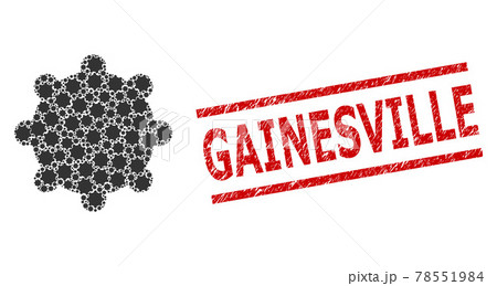 Gear Recursion Composition of Gear Icons and Grunge Gainesville Seal 78551984