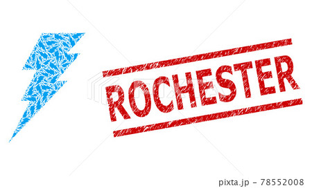 Execute Fractal Collage of Execute Icons and Distress Rochester Seal 78552008