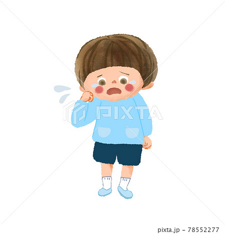 泣く園児のイラスト素材