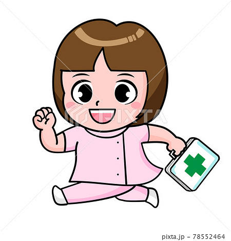 看護士　介護士　病院　病気　治療　イラスト素材 78552464
