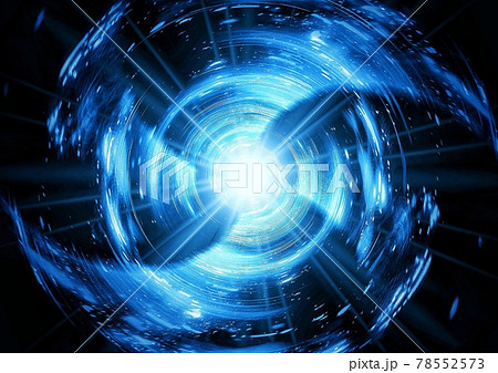 青い光が渦巻く抽象的な背景 青い光が渦巻く抽象的な背景 78552573