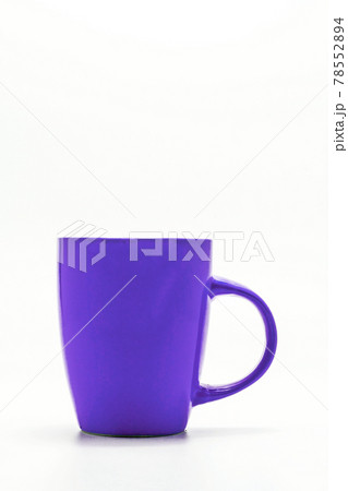 one shabby violet cup isolated on a white background 78552894