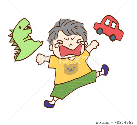イヤイヤ期の暴れる男の子のイラスト2 イヤイヤ期の暴れる男の子のイラスト2 78554565