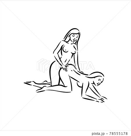 Homosexual two lesbian girls sex pose illustration 78555178