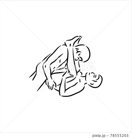 Homosexual two gay guys sex pose illustrationのイラスト素材  