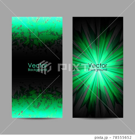 Set of vector banners with polygonal background 78555652