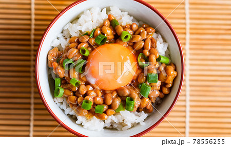納豆 卵かけご飯 TKG 【 朝 ごはん イメージ 】 納豆 卵かけご飯 TKG 【 朝 ごはん イメージ 】 78556255