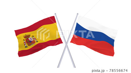 ロシアとスペインの国旗