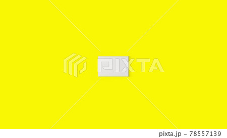 3d rendering hanging empty blank white canvas isolated on yellow background. 78557139