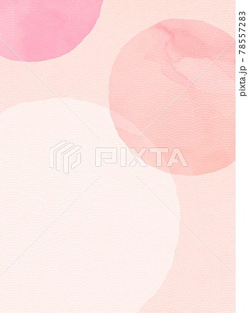 ピンク色のかわいい和風背景のイラスト素材
