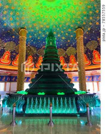 Wat Paknam Bhasicharoen, a temple, pagoda and Buddha statue in Bangkok Thailand 78557559