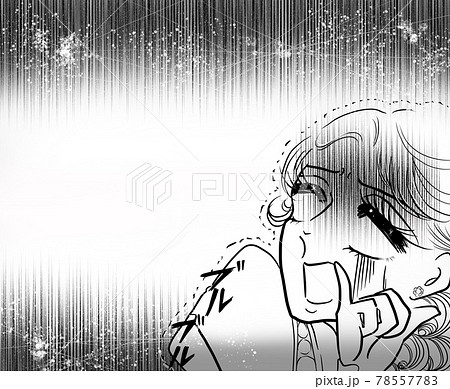 少女漫画大ショックお嬢様白目で怯える 78557783