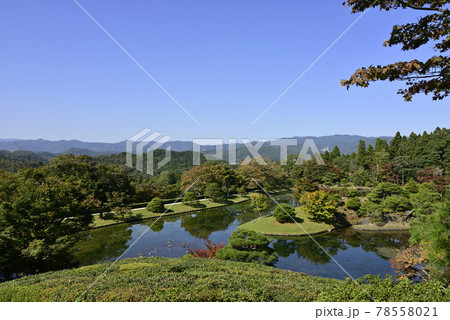 修学院離宮　上離宮　浴龍池（隣雲亭から見た浴龍池） 78558021