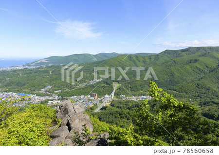 小樽天狗山からの眺め(同時撮影の動画素材あり) 小樽天狗山からの眺め(同時撮影の動画素材あり) 78560658