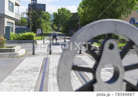 小樽 旧手宮線跡(同日撮影の関連動画素材あり) 小樽 旧手宮線跡(同日撮影の関連動画素材あり) 78560667