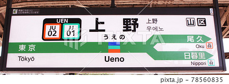 JR上野駅看板の写真素材 [78560835] - PIXTA