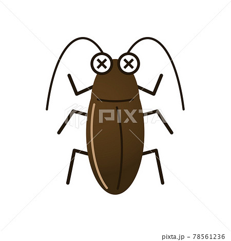 弱ったゴキブリのイラストイメージのイラスト素材