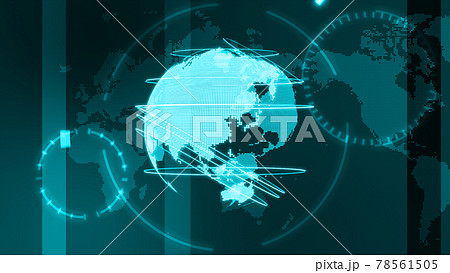 青いデジタルネットワークイメージ背景 78561505