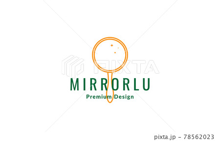 lines hipster hand mirror logo vector icon illustration design 78562023