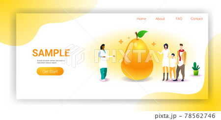 family doctor nutritionist explaining to patients properties of peach fruit healthy lifestyle nutrition medical consultation concept horizontal copy space full length 78562746