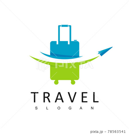 Travel Logo With Tour And Travel Bag Symbol 78563541