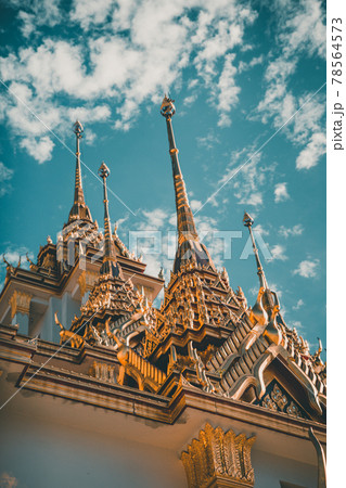 Loha Prasat temple in Bangkok old town in Thailand 78564573