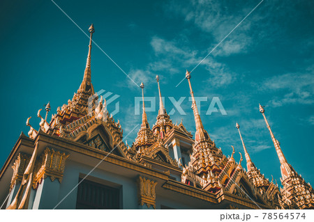 Loha Prasat temple in Bangkok old town in Thailand 78564574