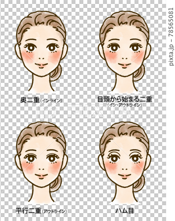 いろいろな二重瞼セット(正面文字入り) いろいろな二重瞼セット(正面文字入り) 78565081