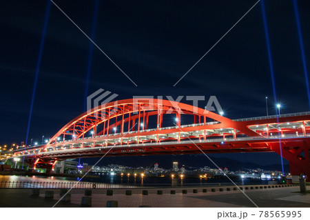 夜の神戸大橋 夜の神戸大橋 78565995