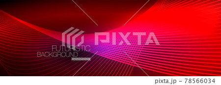 Abstract neon glowing light in the dark with waves. Shiny magic energy and motion concept, vector abstract wallpaper background Abstract neon glowing light in the dark with waves. Shiny magic energy and motion concept, vector abstract wallpaper background 78566034