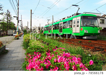 東急世田谷線｜下高井戸〜松原間を走る電車 78566178
