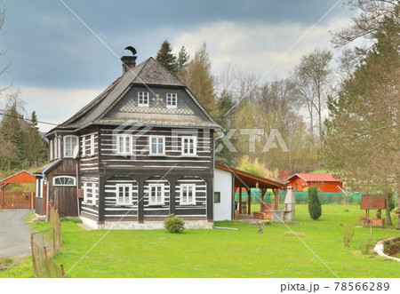 Beautiful traditional cottage in Czech republic 78566289