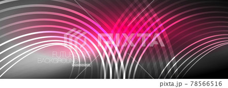 Dark abstract background with glowing neon circles. Trendy layout template for business or technology presentation, internet poster or web brochure cover, wallpaper 78566516