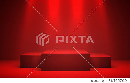 Empty Red background and stand display or shelf. 3d rendering. Empty Red background and stand display or shelf. 3d rendering. 78566700