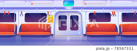 Subway train car, metro wagon interior Subway train car, metro wagon interior 78567331