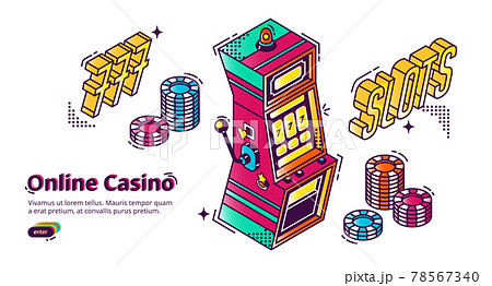 Online casino gambling house isometric landing, Online casino gambling house isometric landing, 78567340