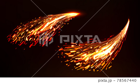Fire sparks of metal welding, iron cutting 78567440