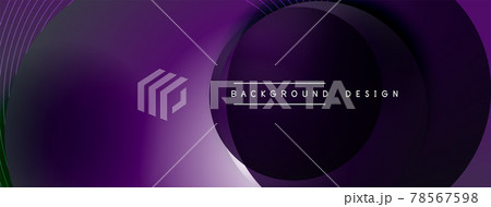 Gradient circles with shadows. Vector techno abstract background. Modern overlapping forms wallpaper background, design template 78567598