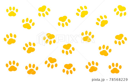黄色の肉球パターン 78568229