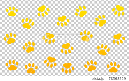 黄色の肉球パターン 78568229